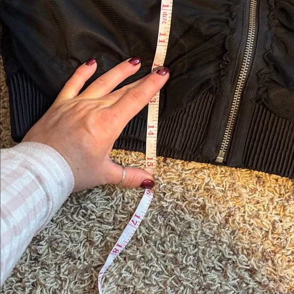 Anthropologie Black Appliqué Bomber Jacket - Picture 8 of 9